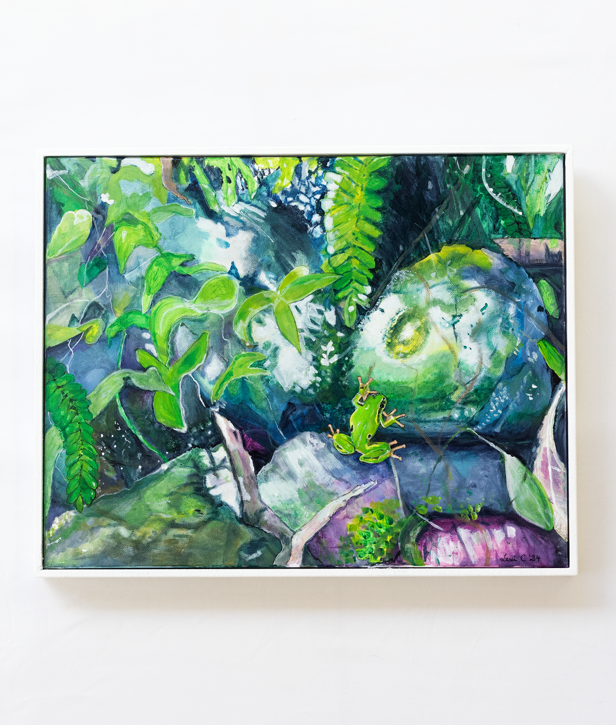 Not easy being green! - Acrylic paint